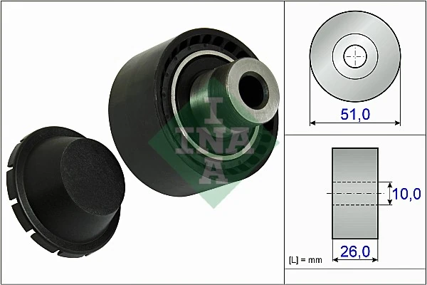 Deflection/Guide Pulley, V-ribbed belt